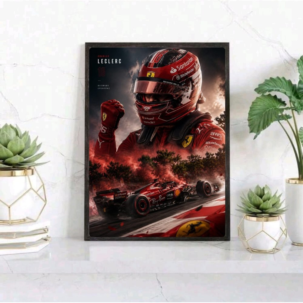 charles leclerc ferrari f1 - Vibes Districtcharles leclerc ferrari f1 poster GoldVibes District