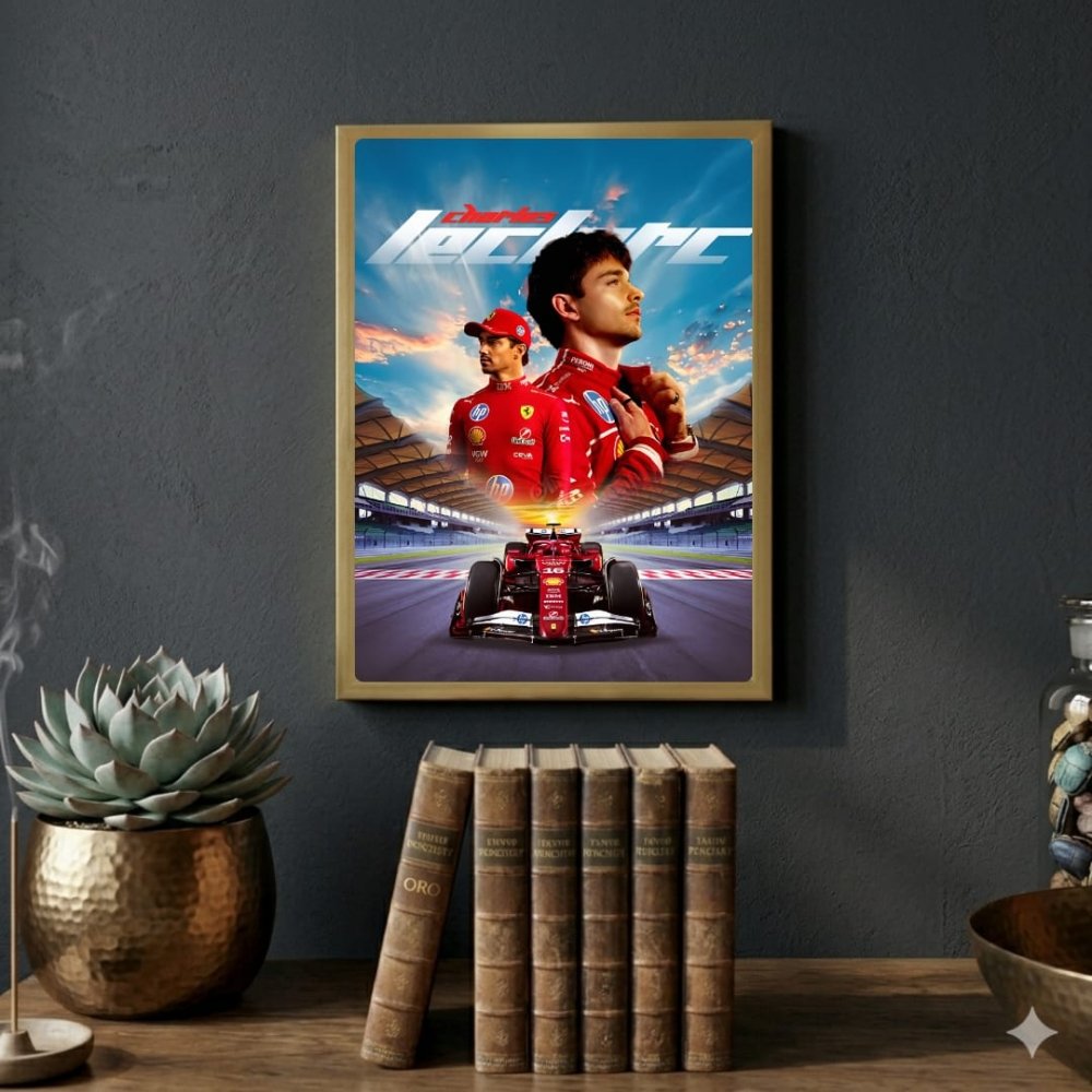 charles leclerc ferrari f1 - Vibes Districtcharles leclerc ferrari f1 poster GoldVibes District
