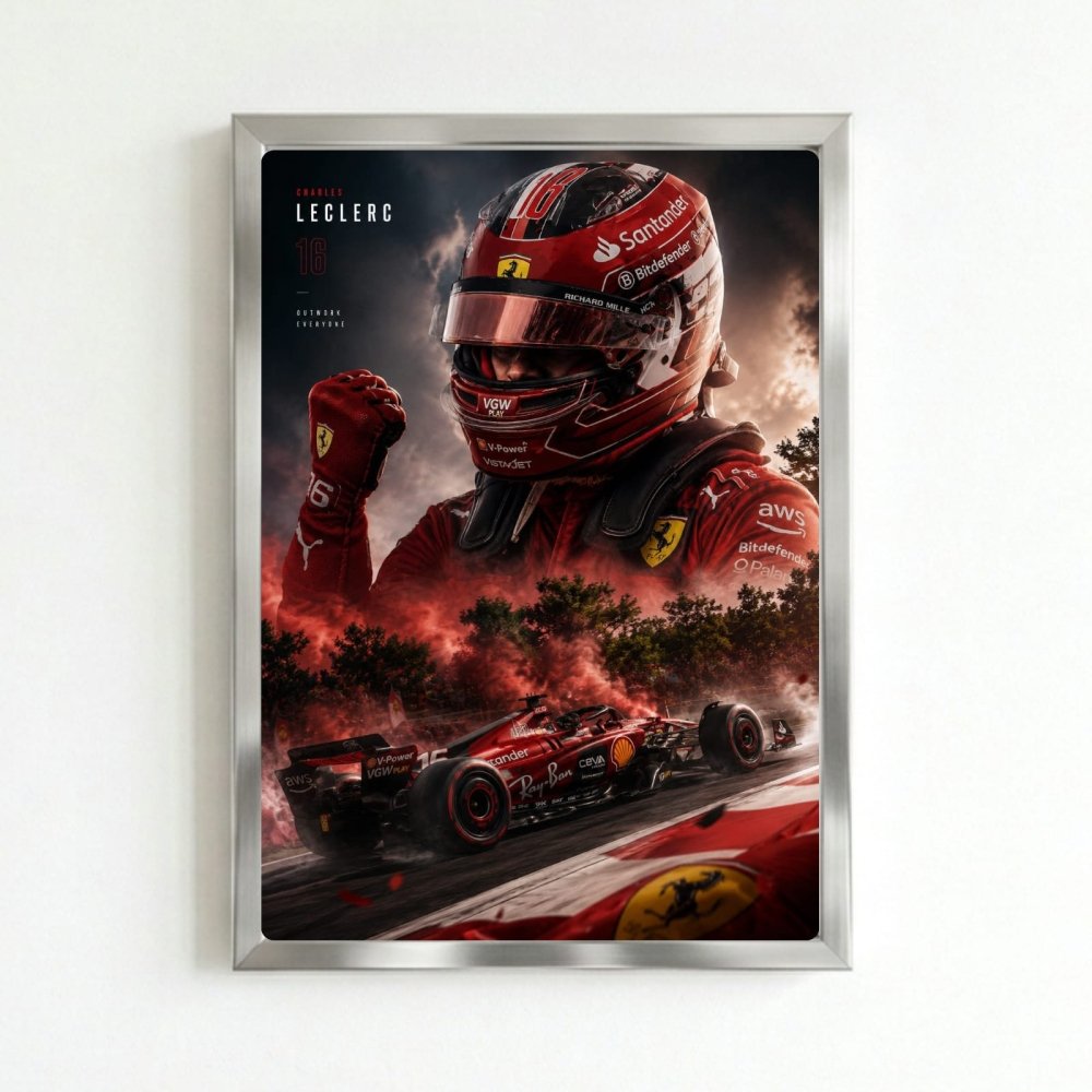 charles leclerc ferrari f1 - Vibes Districtcharles leclerc ferrari f1 poster SilverVibes District