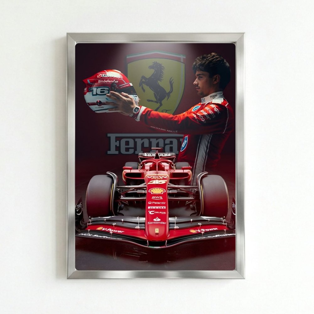 charles leclerc ferrari f1 - Vibes Districtcharles leclerc ferrari f1 poster SilverVibes District