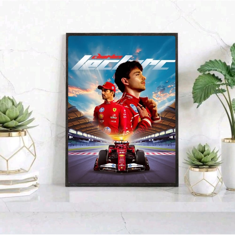 charles leclerc ferrari f1 - Vibes Districtcharles leclerc ferrari f1 poster GoldVibes District