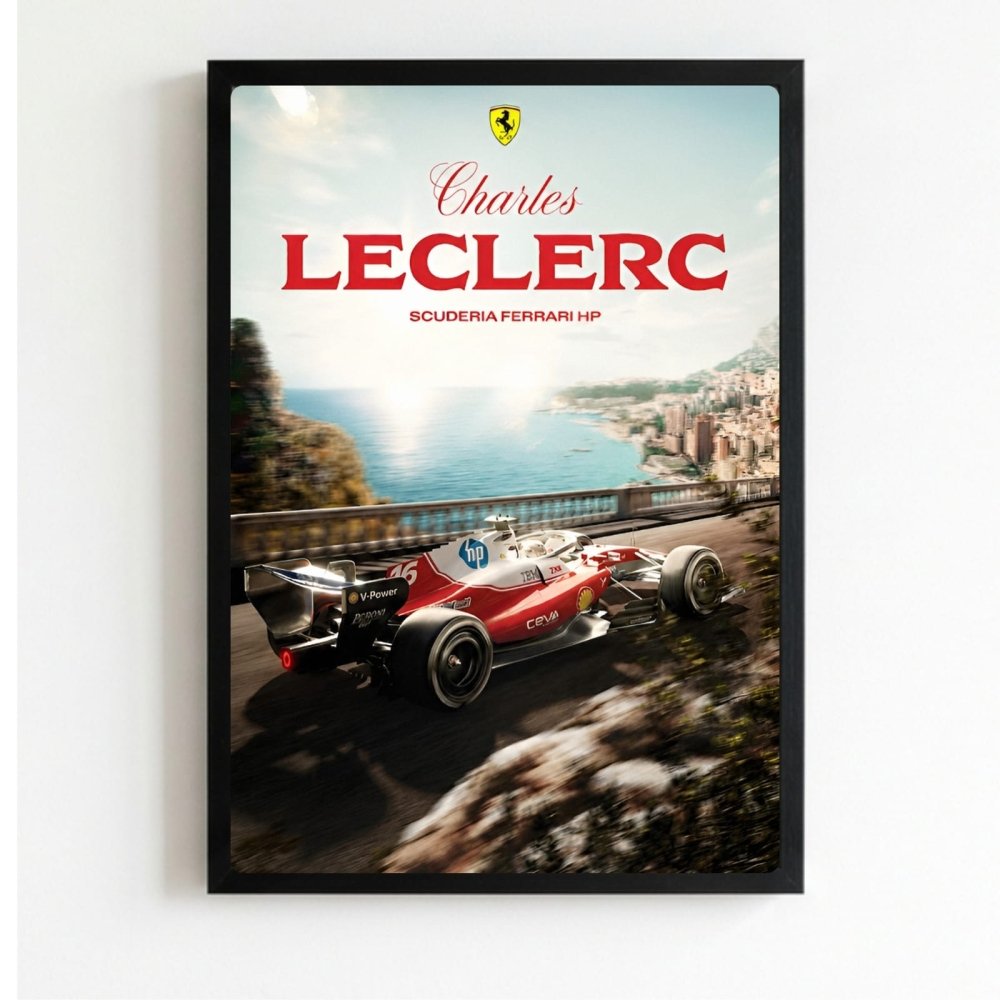 charles leclerc ferrari f1 - Vibes Districtcharles leclerc ferrari f1 poster NeroVibes District