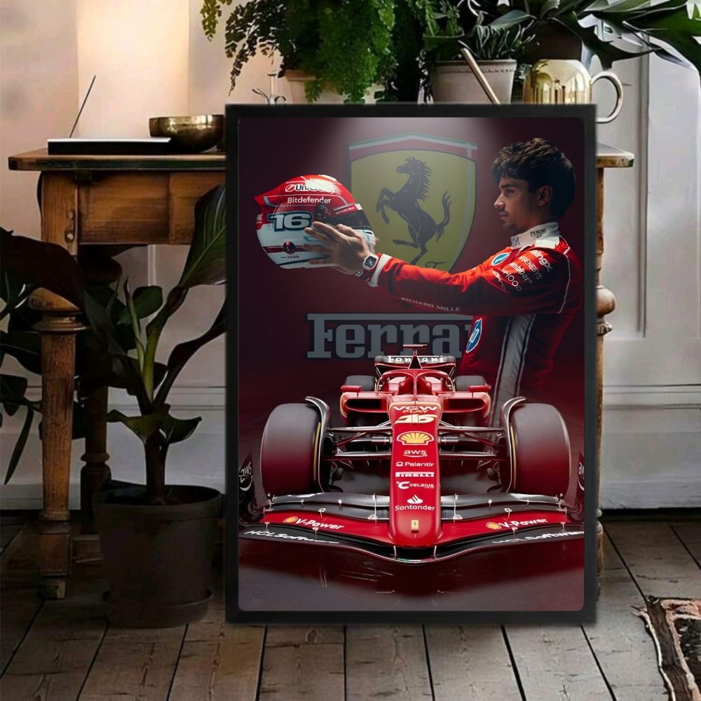 charles leclerc ferrari f1 - Vibes Districtcharles leclerc ferrari f1 poster BiancoVibes District