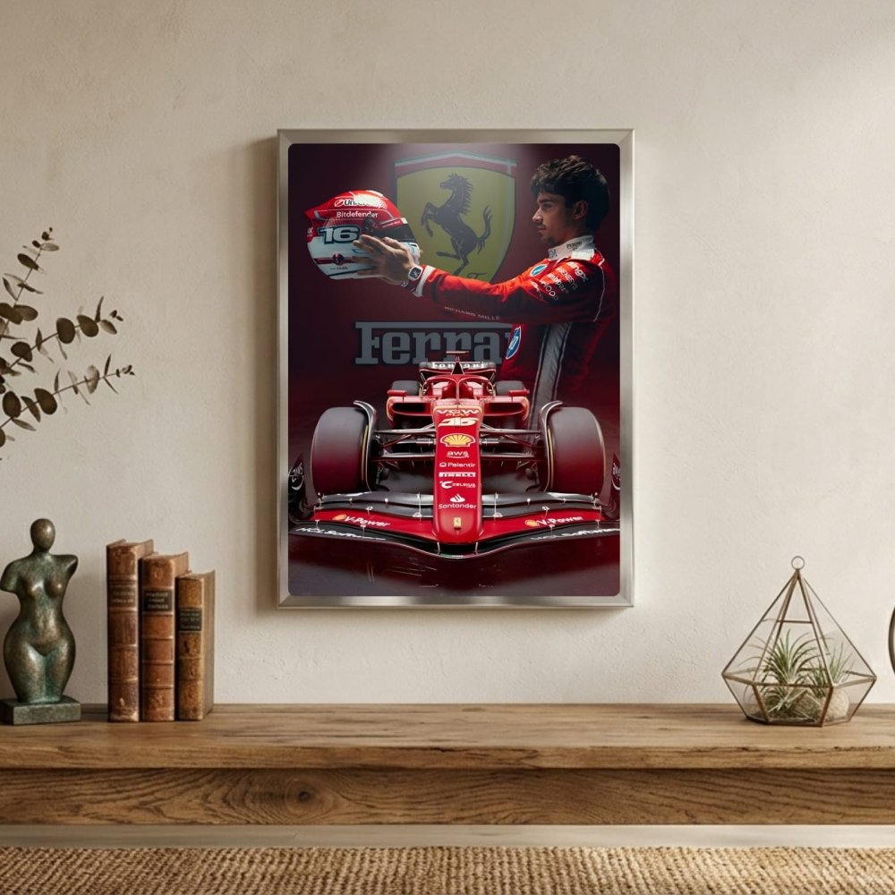 charles leclerc ferrari f1 - Vibes Districtcharles leclerc ferrari f1 poster BiancoVibes District