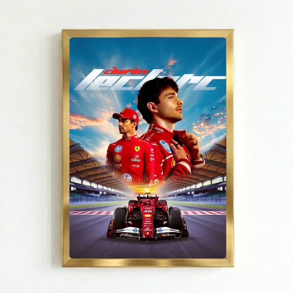 charles leclerc ferrari f1 - Vibes Districtcharles leclerc ferrari f1 poster GoldVibes District