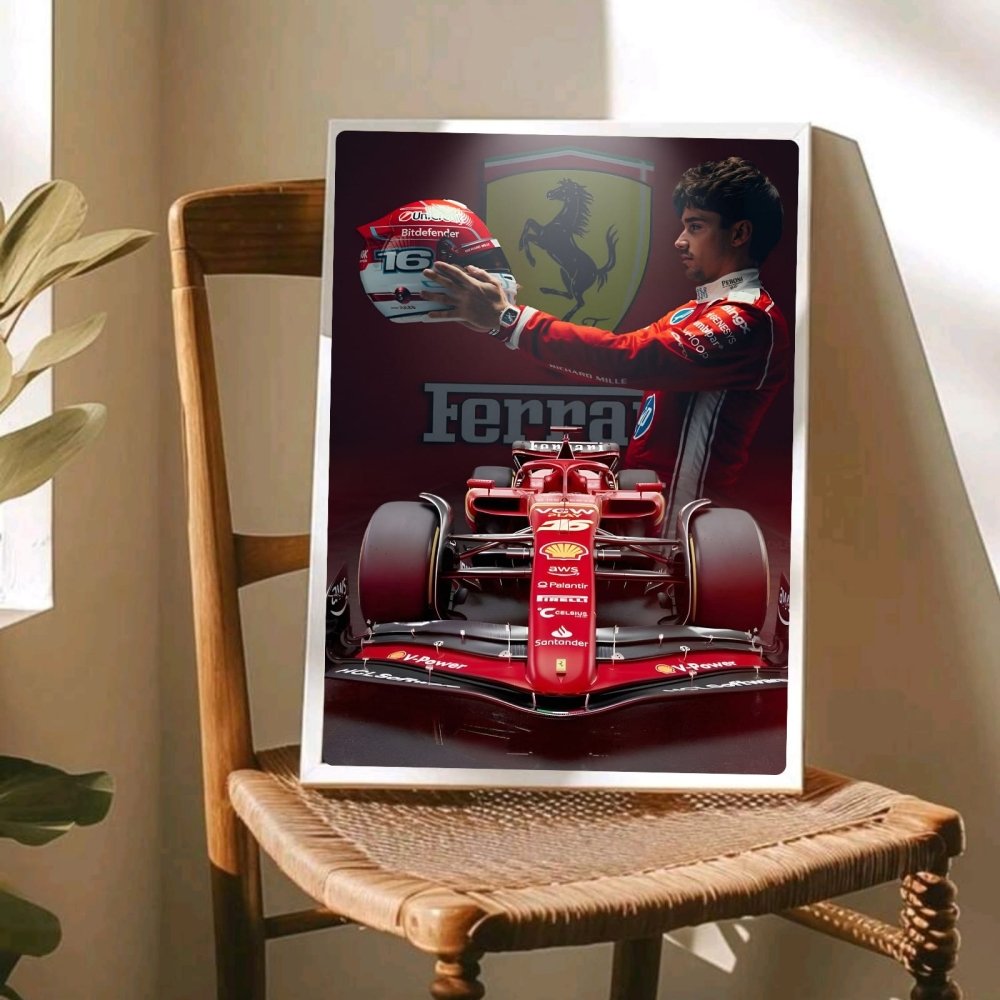 charles leclerc ferrari f1 - Vibes Districtcharles leclerc ferrari f1 poster BiancoVibes District