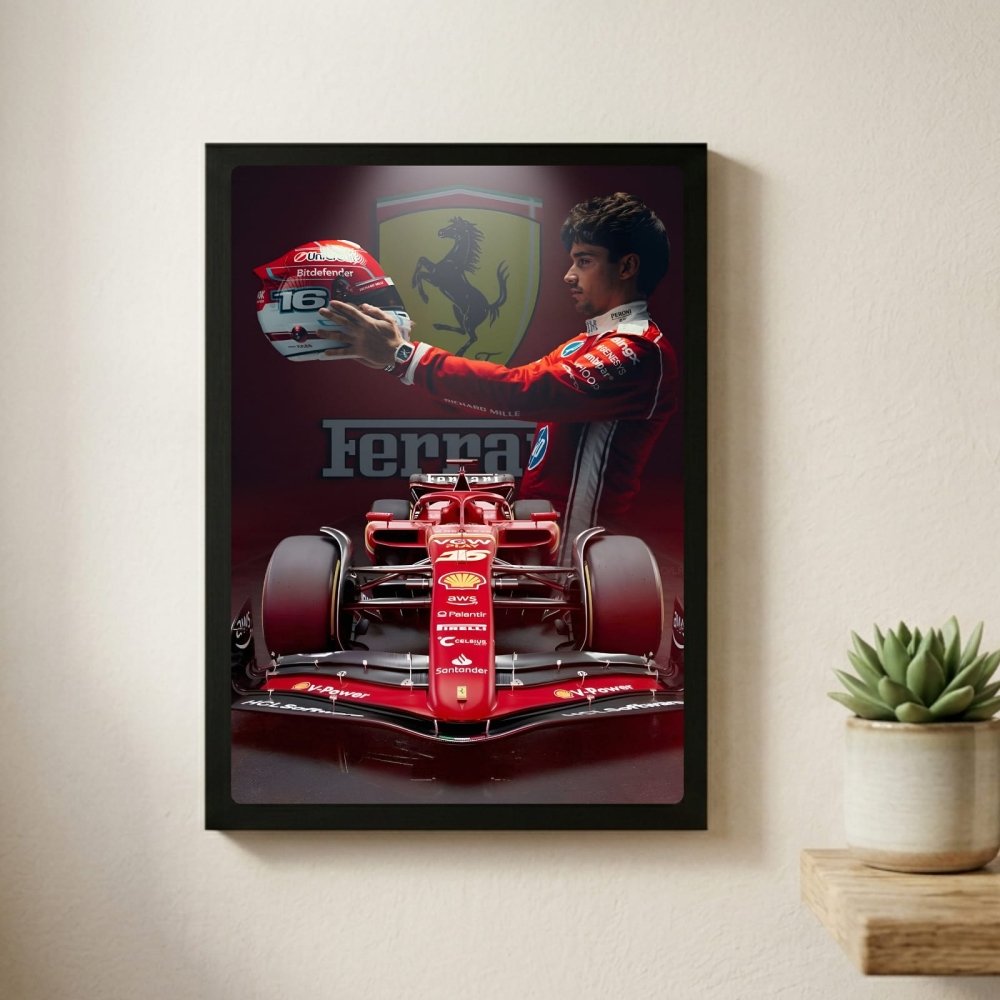 charles leclerc ferrari f1 - Vibes Districtcharles leclerc ferrari f1 poster BiancoVibes District