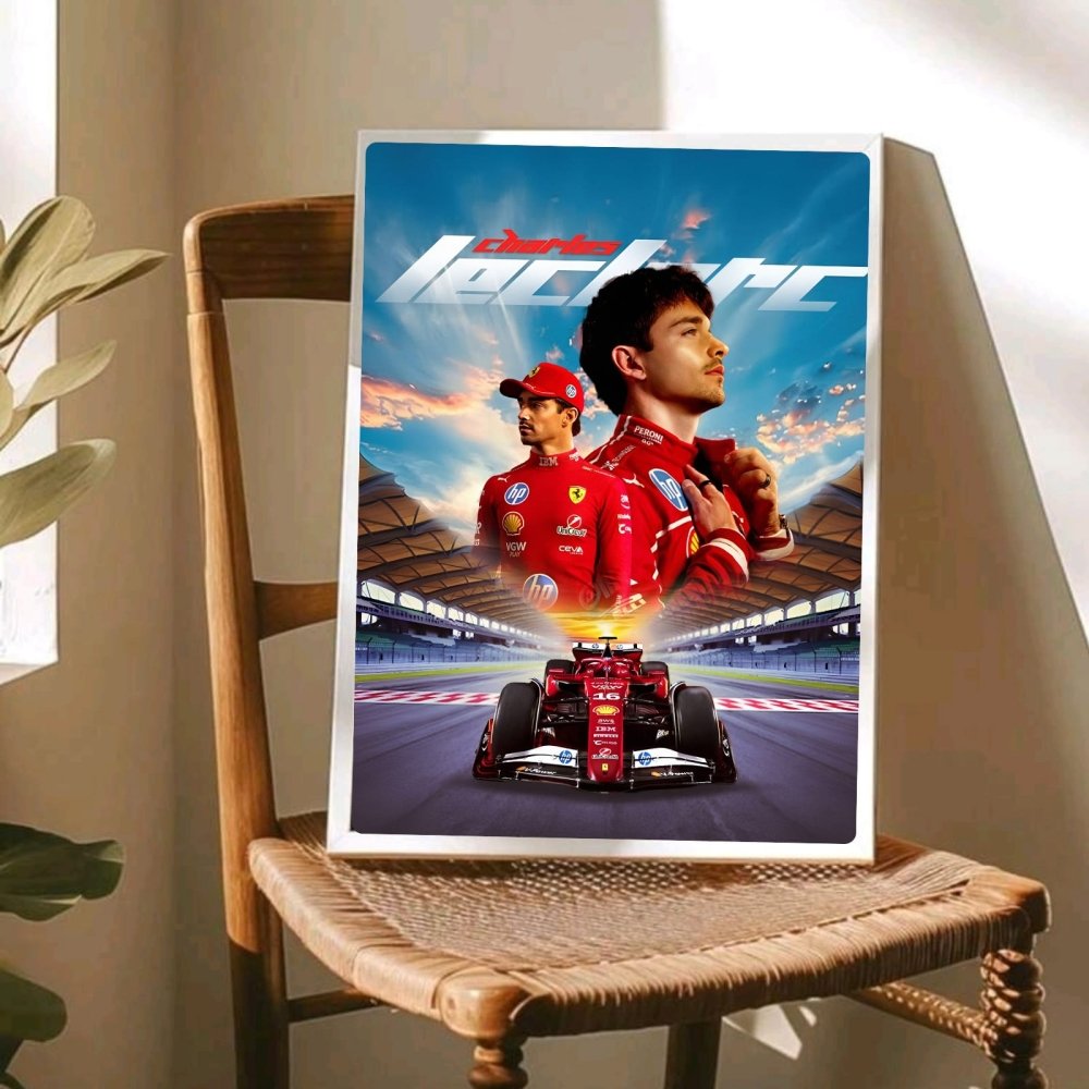 charles leclerc ferrari f1 - Vibes Districtcharles leclerc ferrari f1 poster GoldVibes District