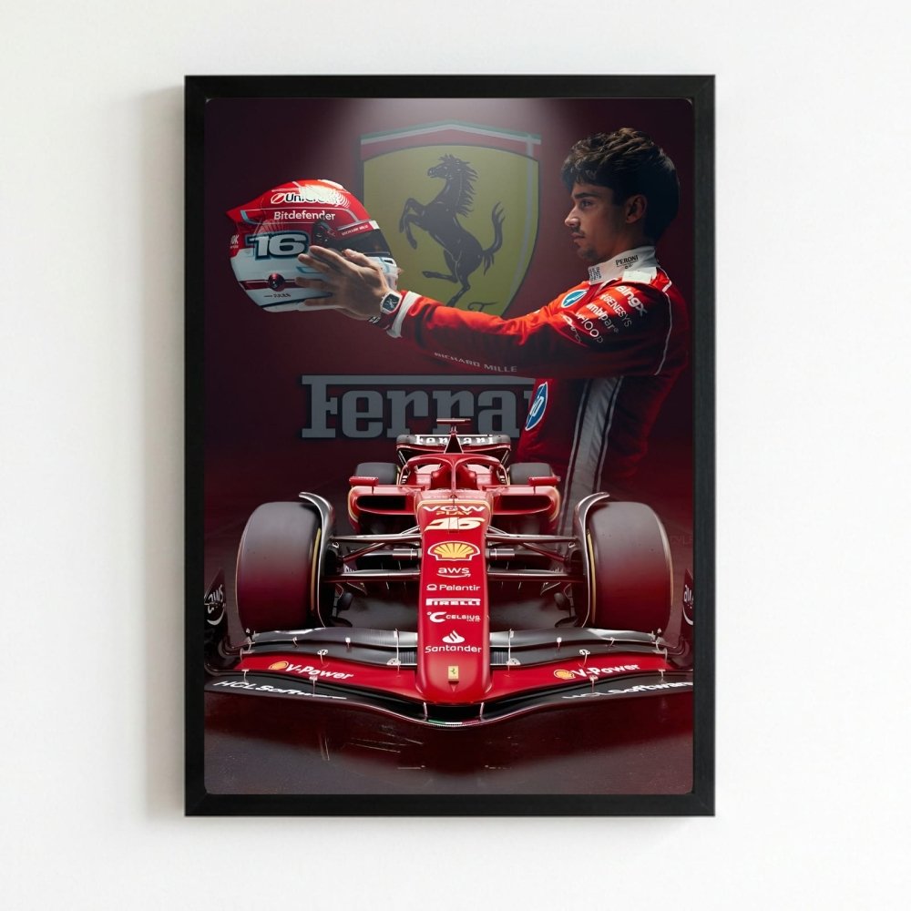 charles leclerc ferrari f1 - Vibes Districtcharles leclerc ferrari f1 poster NeroVibes District
