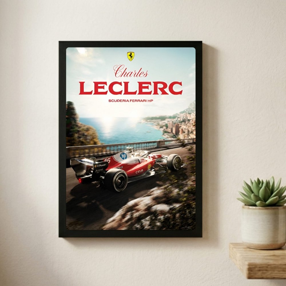 charles leclerc ferrari f1 - Vibes Districtcharles leclerc ferrari f1 poster NeroVibes District