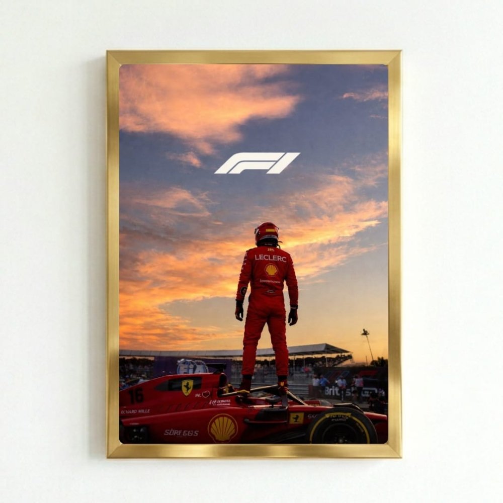 charles leclerc ferrari f1 - Vibes Districtcharles leclerc ferrari f1 poster GoldVibes District