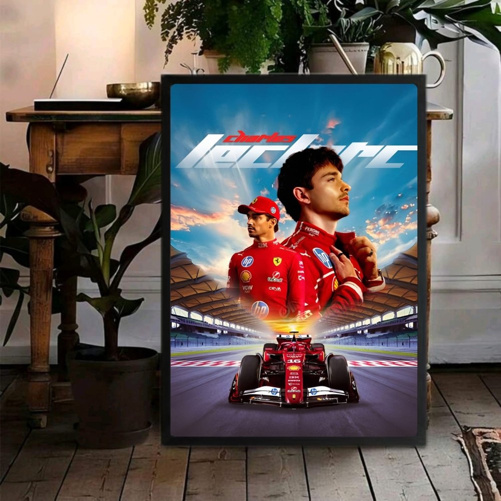 charles leclerc ferrari f1 - Vibes Districtcharles leclerc ferrari f1 poster GoldVibes District