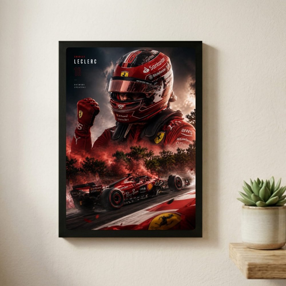 charles leclerc ferrari f1 - Vibes Districtcharles leclerc ferrari f1 poster GoldVibes District