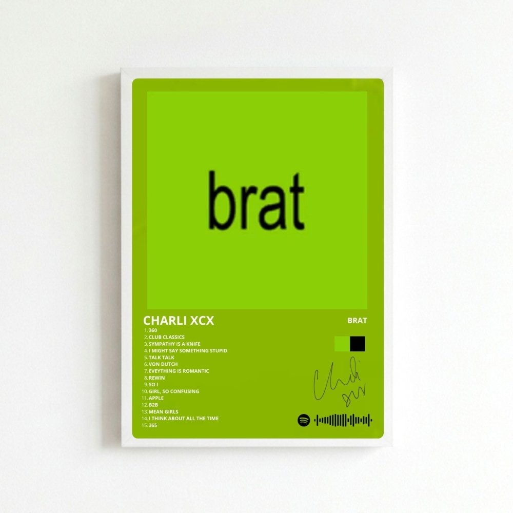 charli xcx - brat - Vibes Districtcharli xcx - brat poster BiancoVibes District