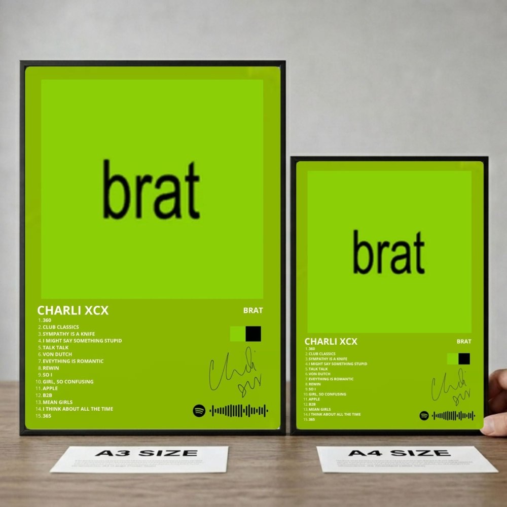 charli xcx - brat - Vibes Districtcharli xcx - brat poster BiancoVibes District