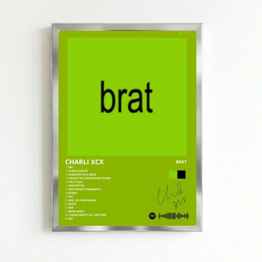 charli xcx - brat - Vibes Districtcharli xcx - brat poster SilverVibes District