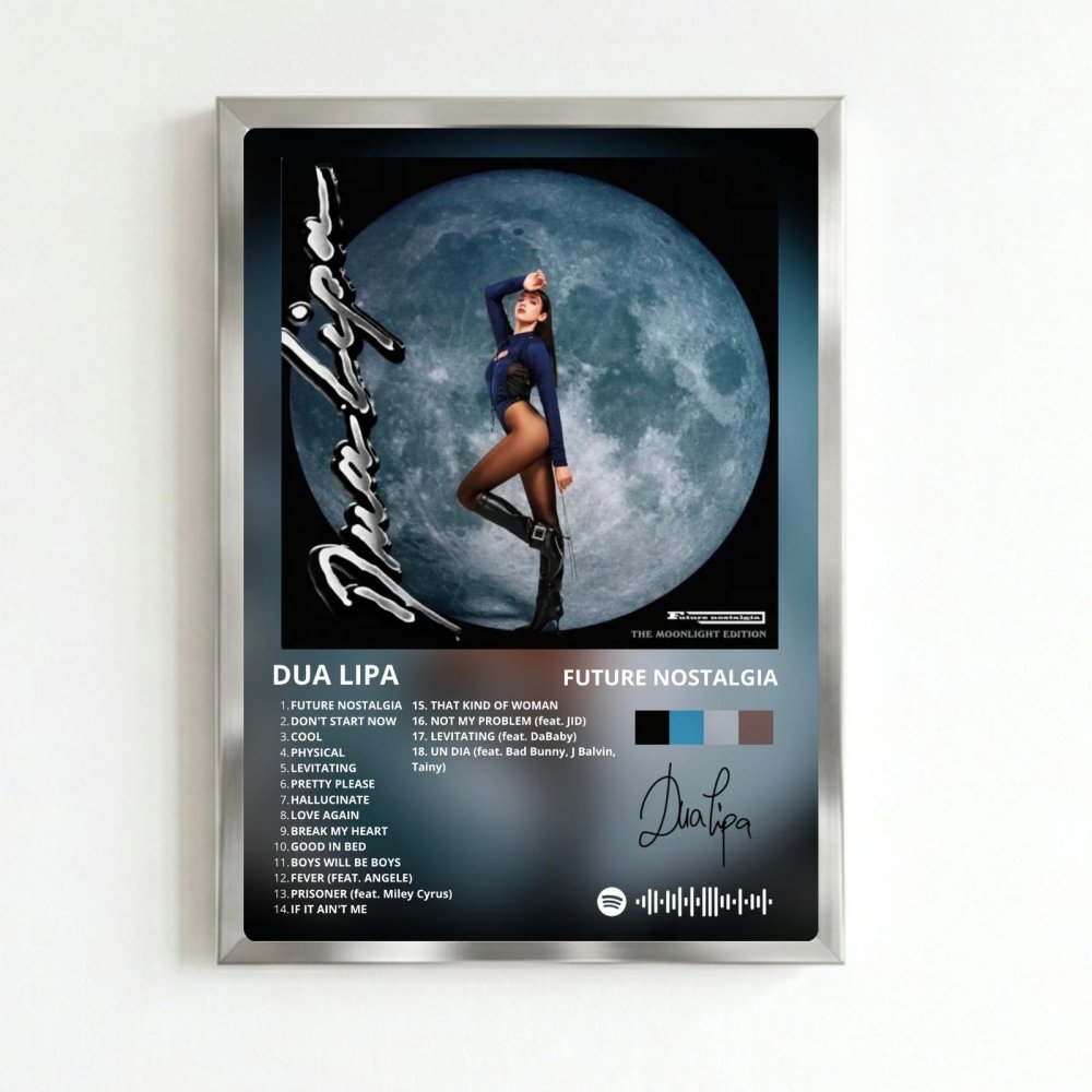 Dua Lipa - Future Nostalgia Deluxe Poster with Frame - Vibes DistrictDua Lipa - Future Nostalgia Deluxe Poster with Frame poster SilverVibes District