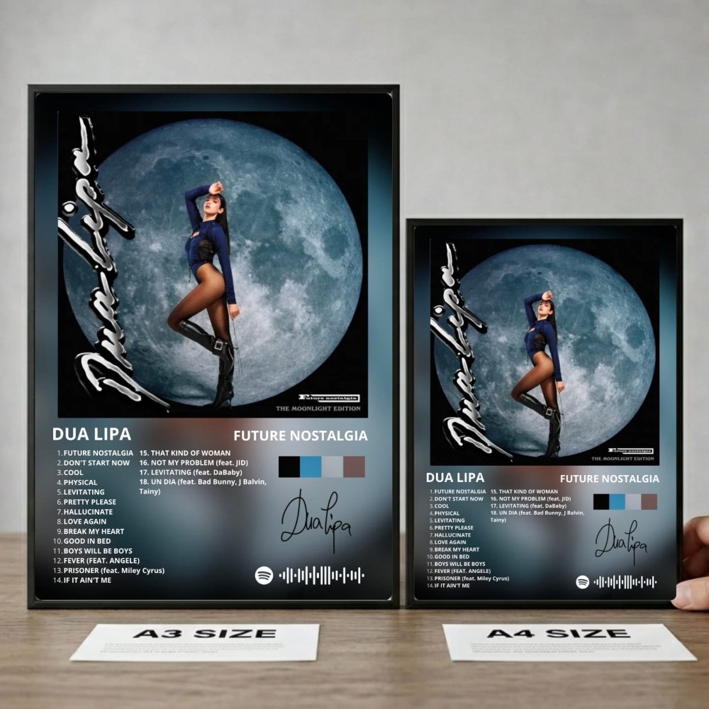 Dua Lipa - Future Nostalgia Deluxe Poster with Frame - Vibes DistrictDua Lipa - Future Nostalgia Deluxe Poster with Frame poster BiancoVibes District