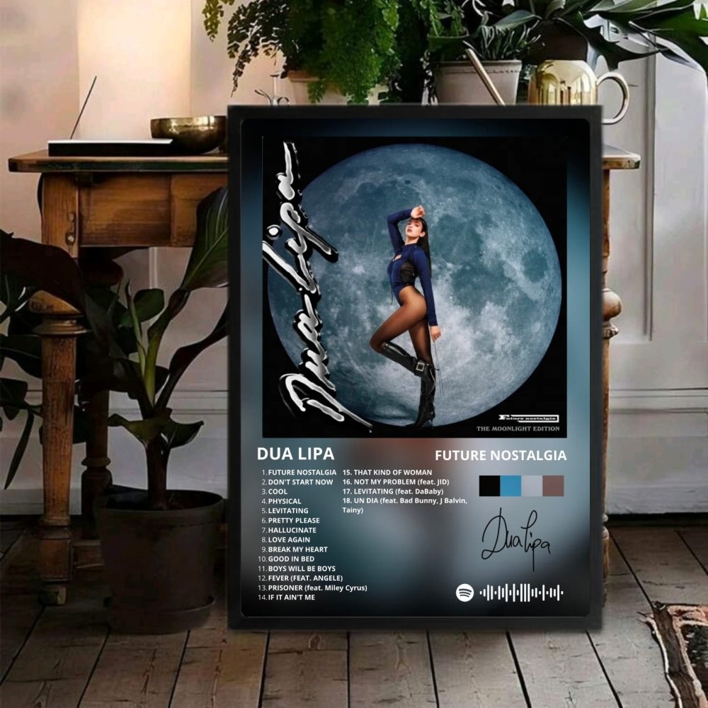 Dua Lipa - Future Nostalgia Deluxe Poster with Frame - Vibes DistrictDua Lipa - Future Nostalgia Deluxe Poster with Frame poster BiancoVibes District