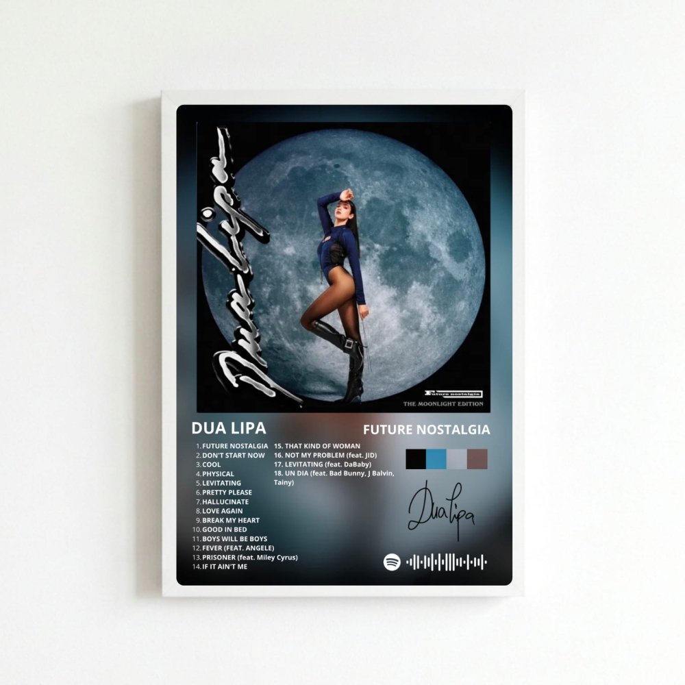 Dua Lipa - Future Nostalgia Deluxe Poster with Frame - Vibes DistrictDua Lipa - Future Nostalgia Deluxe Poster with Frame poster BiancoVibes District