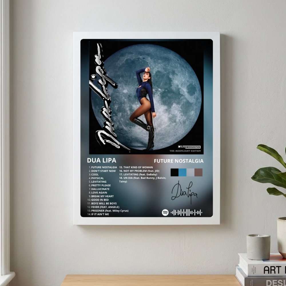 Dua Lipa - Future Nostalgia Deluxe Poster with Frame - Vibes DistrictDua Lipa - Future Nostalgia Deluxe Poster with Frame poster BiancoVibes District