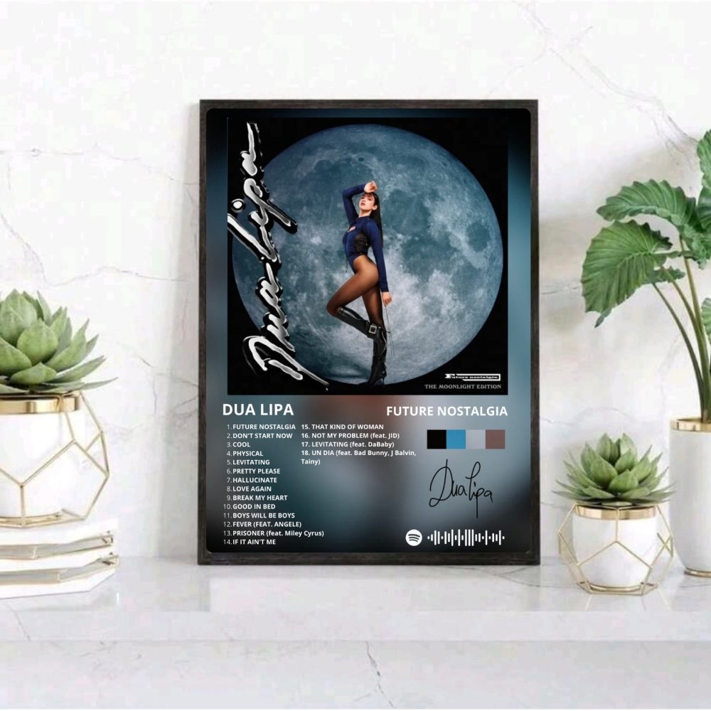 Dua Lipa - Future Nostalgia Deluxe Poster with Frame - Vibes DistrictDua Lipa - Future Nostalgia Deluxe Poster with Frame poster BiancoVibes District