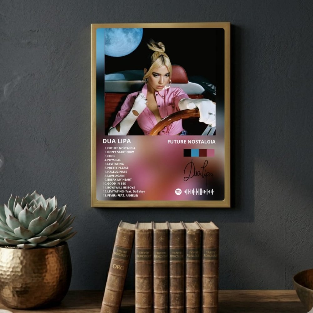Dua Lipa - Future Nostalgia Poster with Frame - Vibes DistrictDua Lipa - Future Nostalgia Poster with Frame poster SilverVibes District