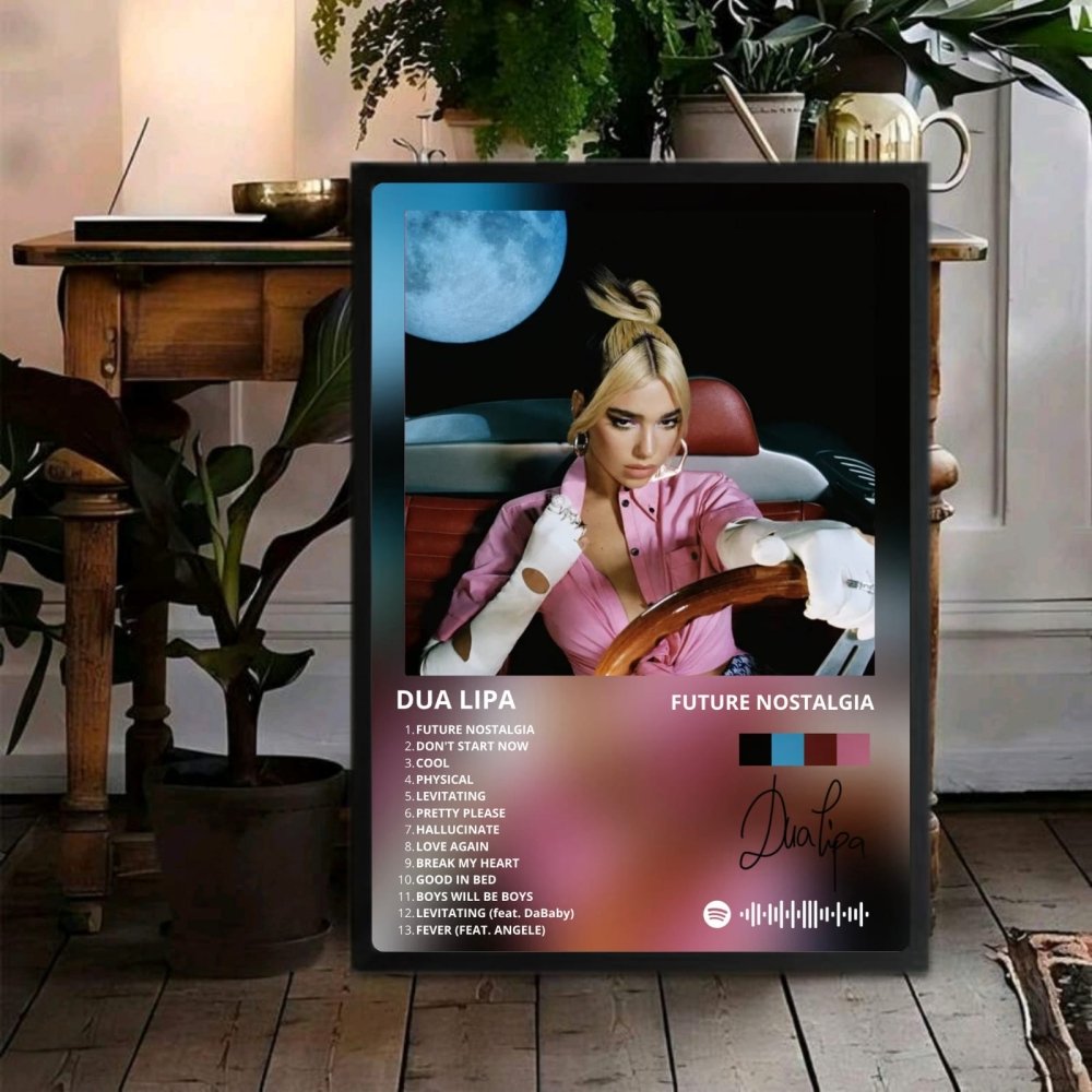 Dua Lipa - Future Nostalgia Poster with Frame - Vibes DistrictDua Lipa - Future Nostalgia Poster with Frame poster SilverVibes District