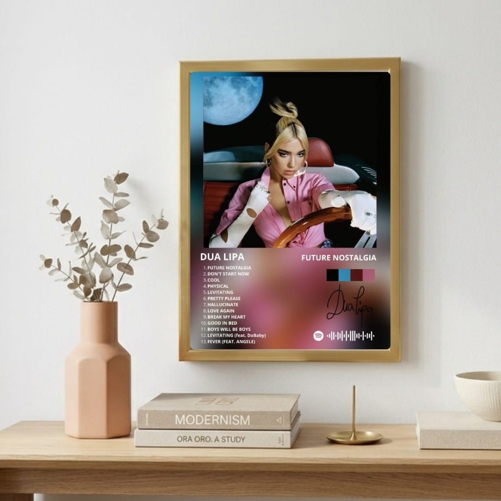 Dua Lipa - Future Nostalgia Poster with Frame - Vibes DistrictDua Lipa - Future Nostalgia Poster with Frame poster SilverVibes District