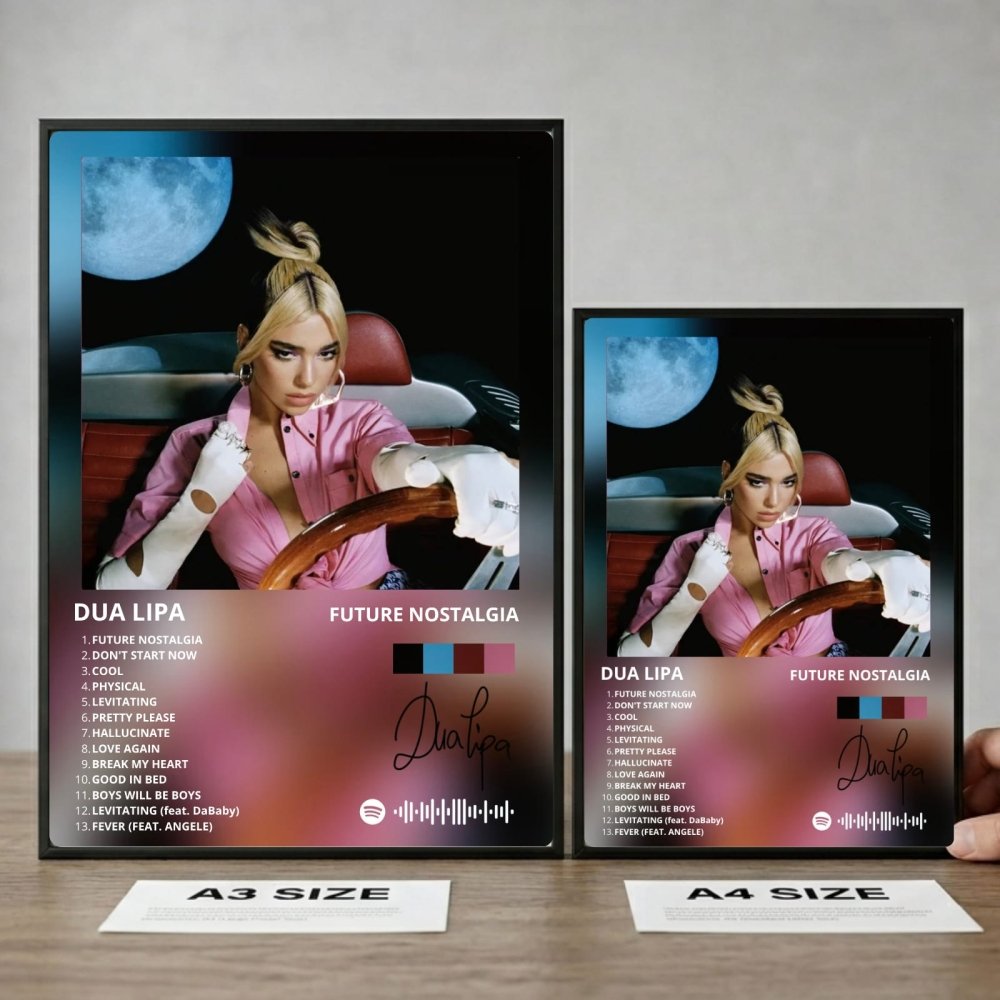 Dua Lipa - Future Nostalgia Poster with Frame - Vibes DistrictDua Lipa - Future Nostalgia Poster with Frame poster SilverVibes District