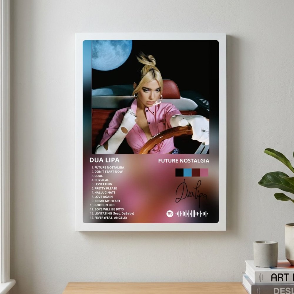 Dua Lipa - Future Nostalgia Poster with Frame - Vibes DistrictDua Lipa - Future Nostalgia Poster with Frame poster SilverVibes District