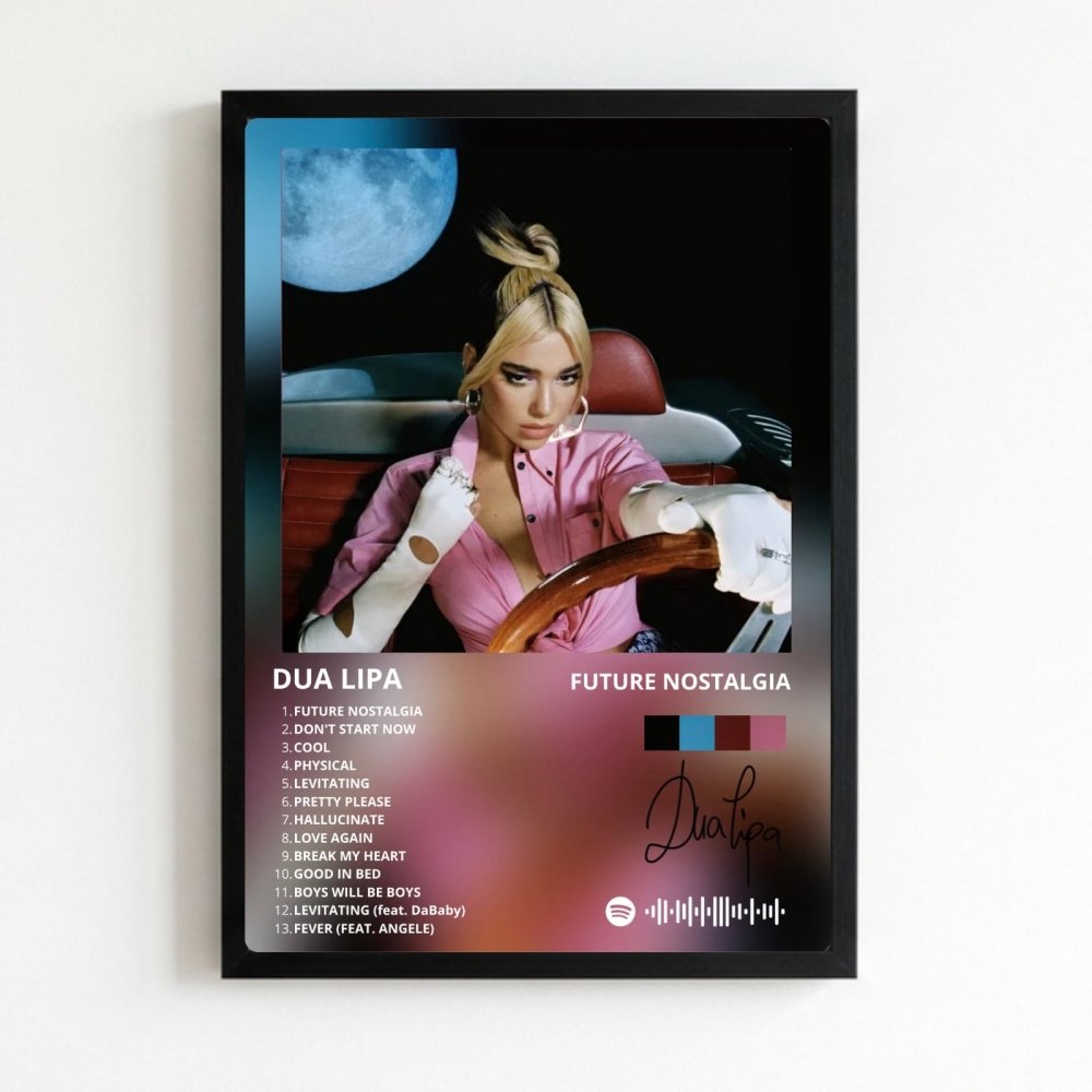 Dua Lipa - Future Nostalgia Poster with Frame - Vibes DistrictDua Lipa - Future Nostalgia Poster with Frame poster NeroVibes District