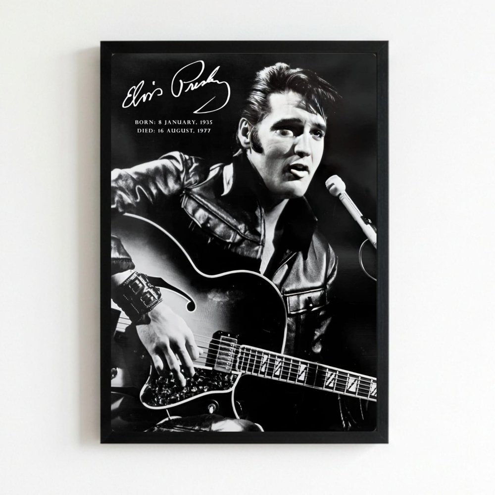 Elvis Presley Poster with Frame - Vibes DistrictElvis Presley Poster with Frame poster NeroVibes District