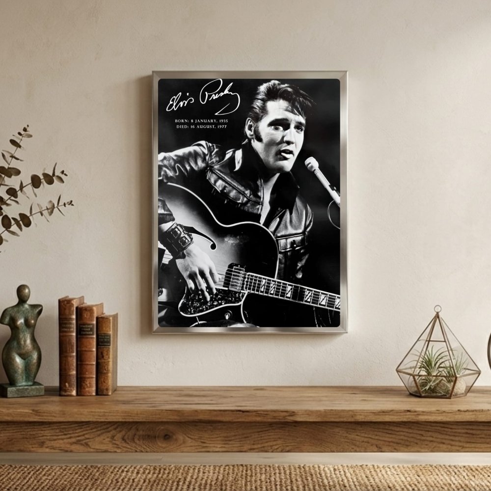 Elvis Presley Poster with Frame - Vibes DistrictElvis Presley Poster with Frame poster GoldVibes District