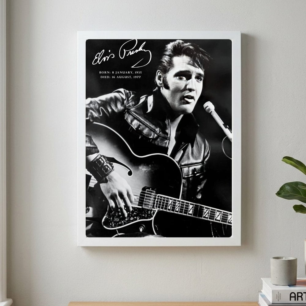 Elvis Presley Poster with Frame - Vibes DistrictElvis Presley Poster with Frame poster GoldVibes District