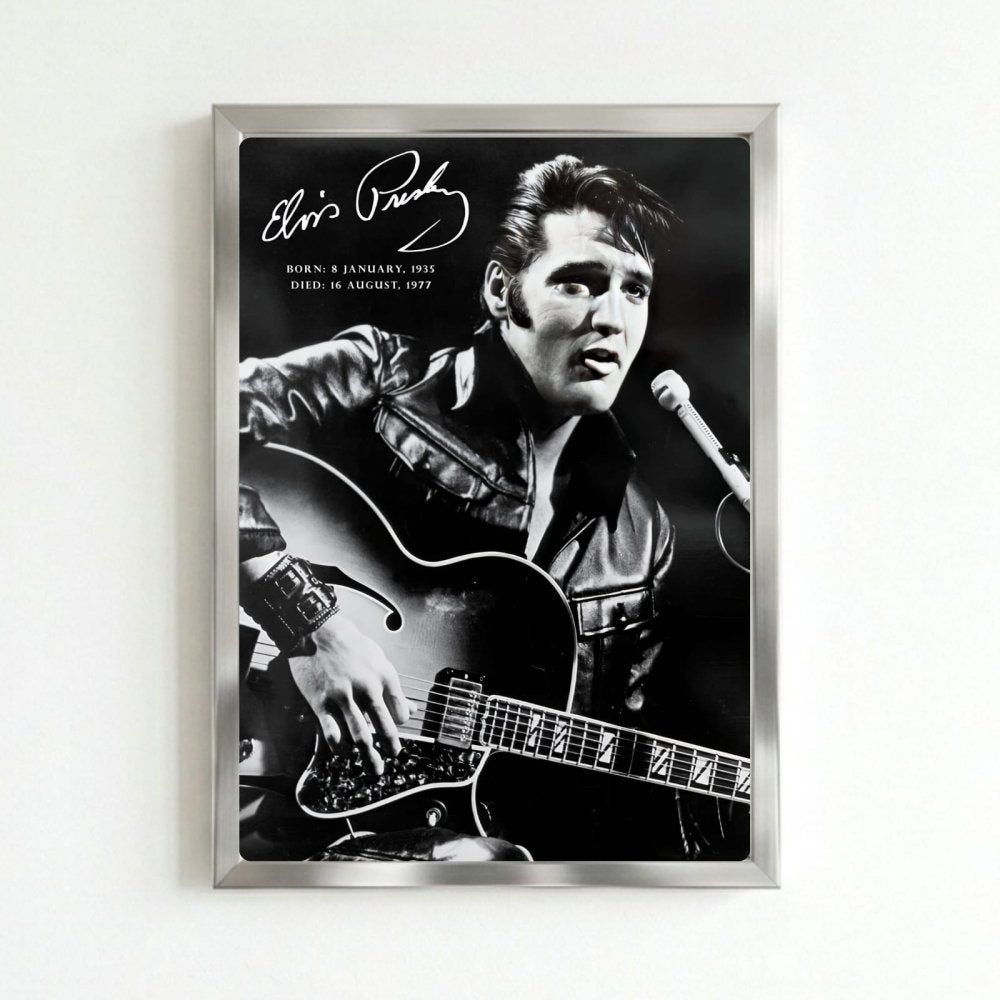 Elvis Presley Poster with Frame - Vibes DistrictElvis Presley Poster with Frame poster SilverVibes District
