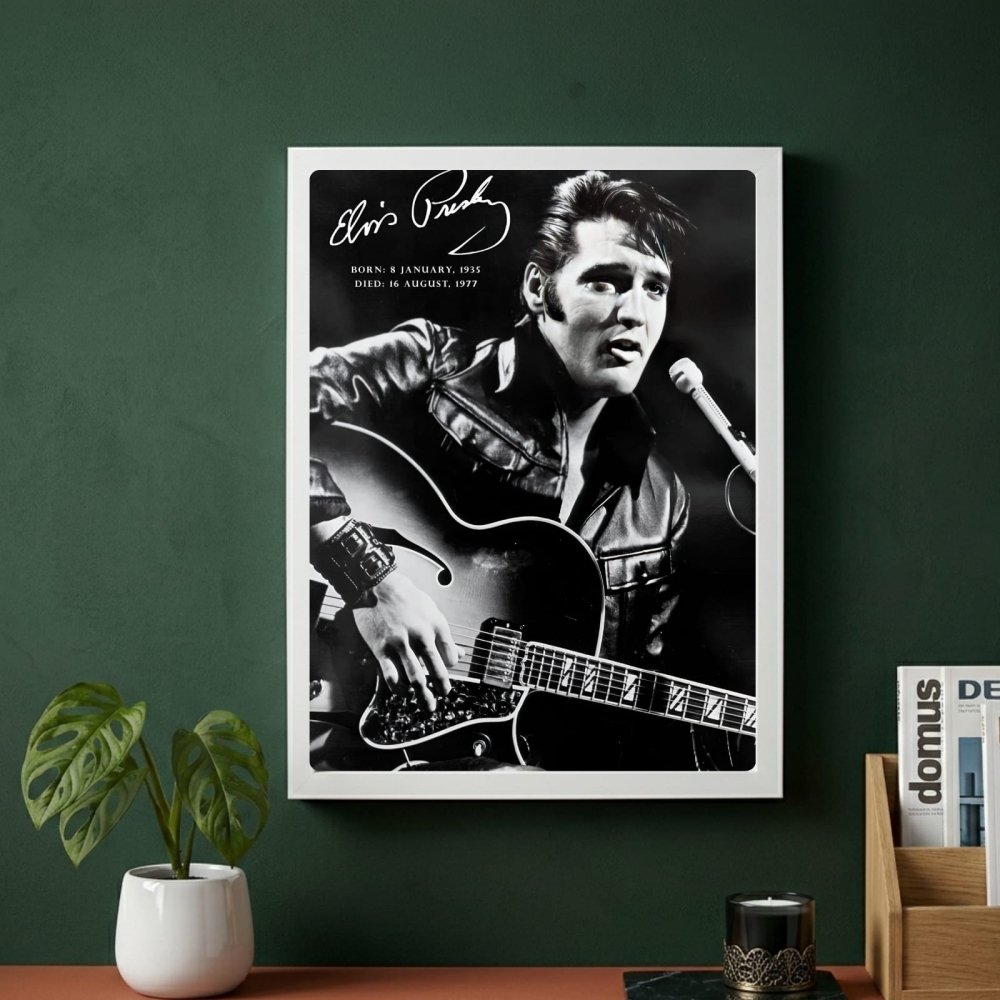 Elvis Presley Poster with Frame - Vibes DistrictElvis Presley Poster with Frame poster GoldVibes District