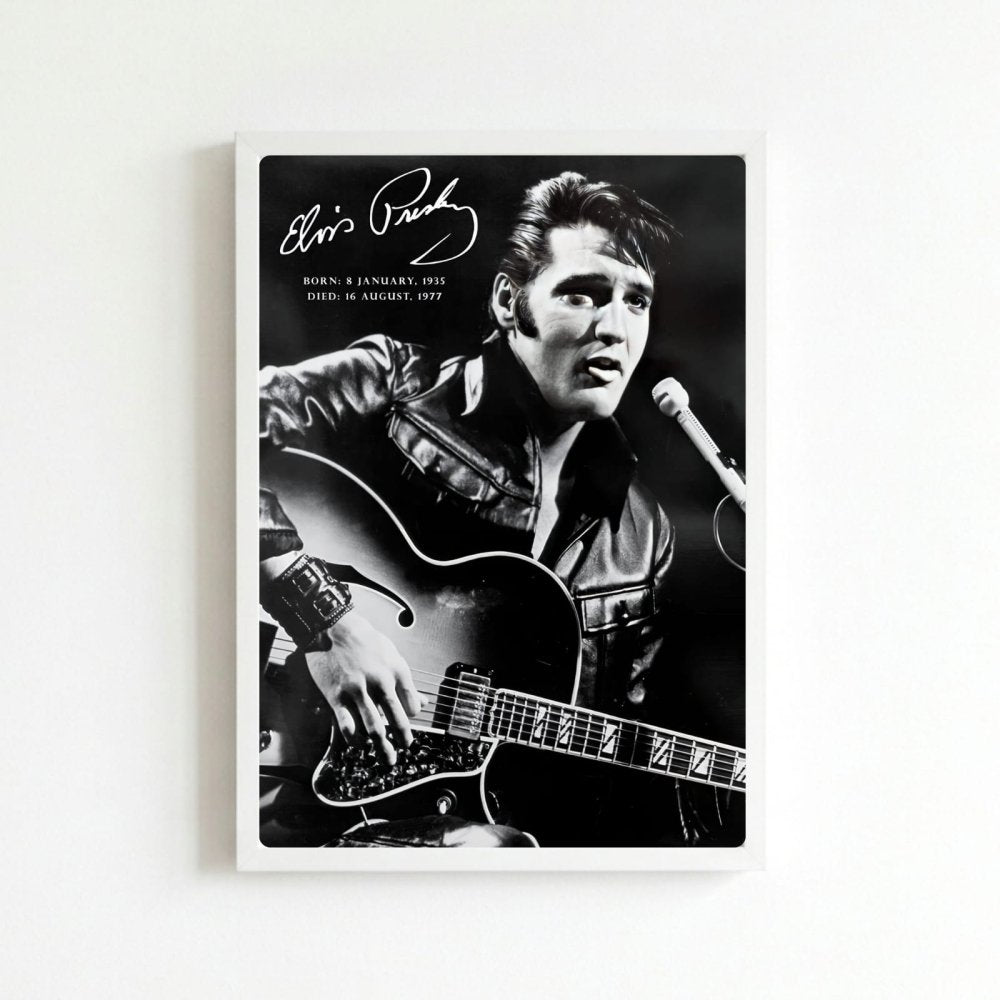 Elvis Presley Poster with Frame - Vibes DistrictElvis Presley Poster with Frame poster BiancoVibes District