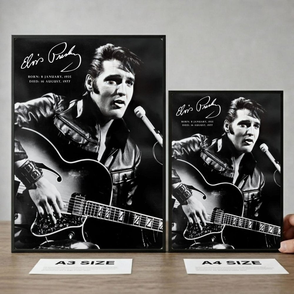 Elvis Presley Poster with Frame - Vibes DistrictElvis Presley Poster with Frame poster GoldVibes District