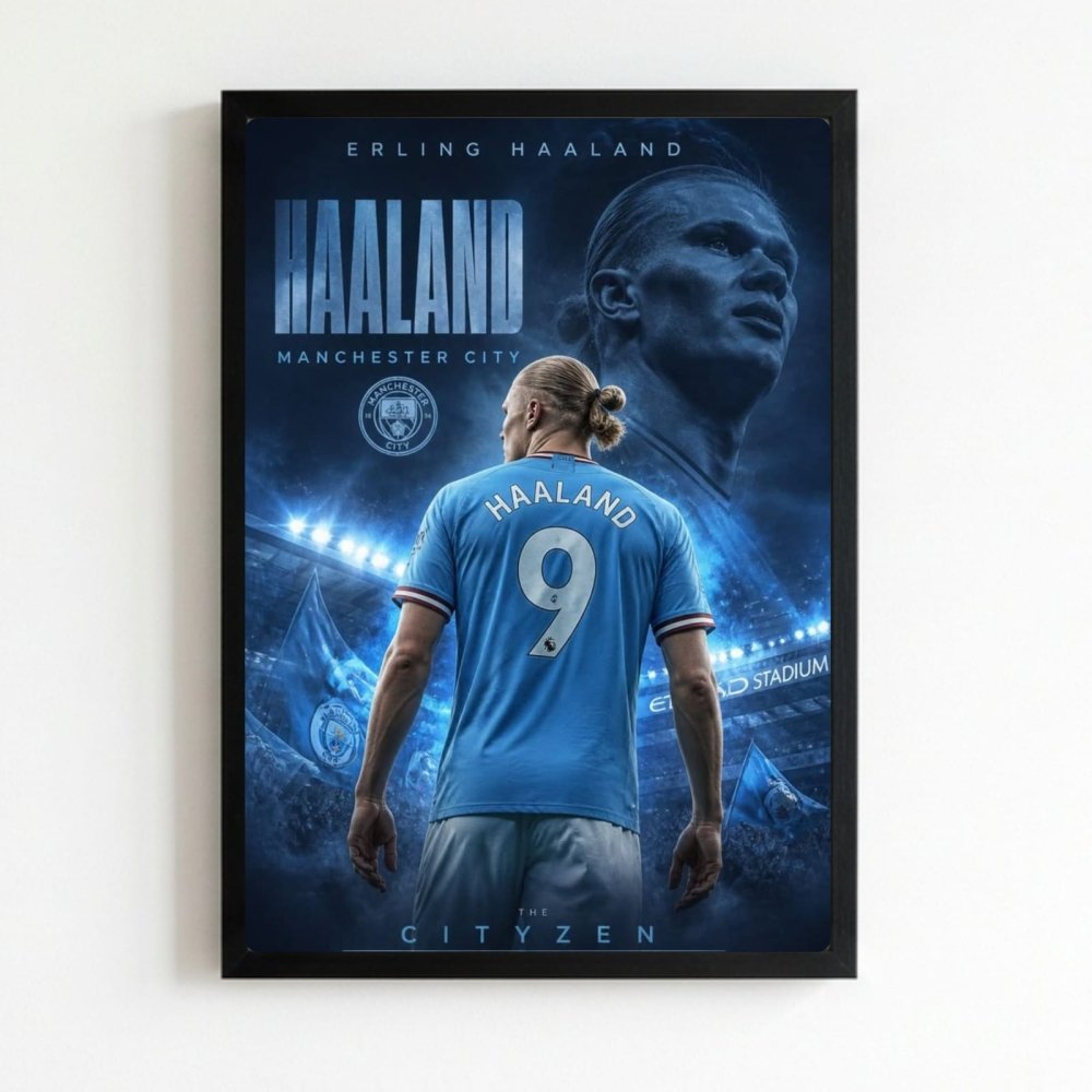 Erling Haaland - Vibes DistrictErling Haaland poster NeroVibes District