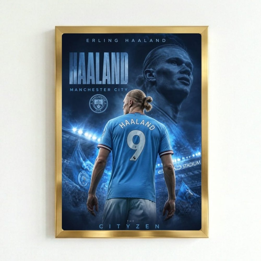 Erling Haaland - Vibes DistrictErling Haaland poster GoldVibes District