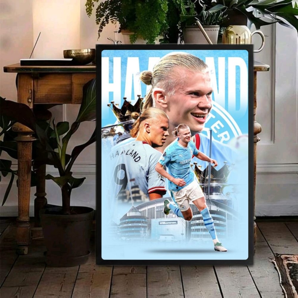 Erling Haaland - Vibes DistrictErling Haaland poster GoldVibes District