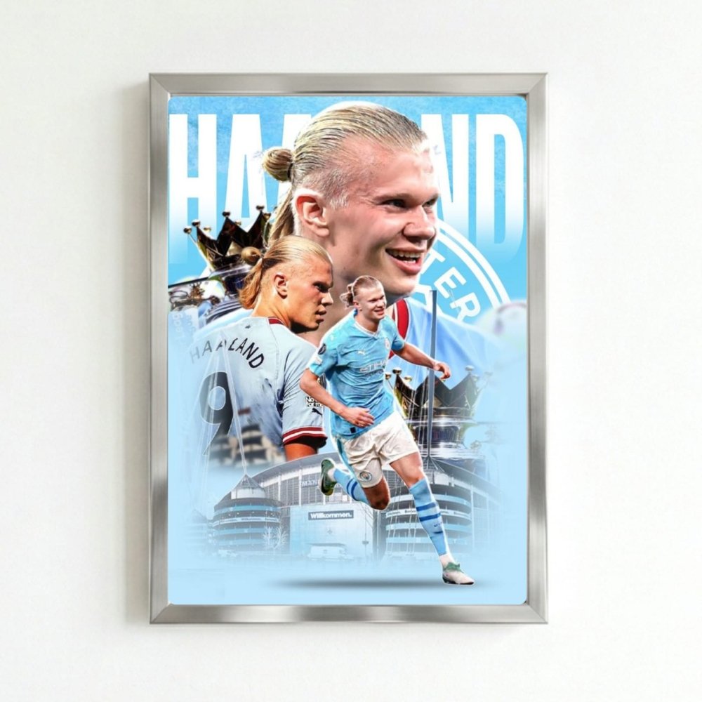 Erling Haaland - Vibes DistrictErling Haaland poster SilverVibes District