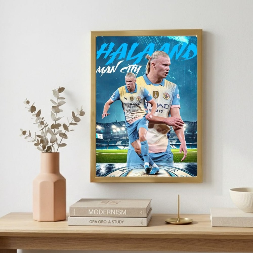 Erling Haaland - Vibes DistrictErling Haaland poster GoldVibes District
