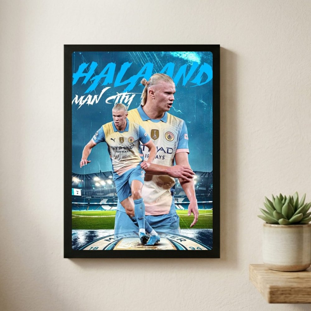 Erling Haaland - Vibes DistrictErling Haaland poster GoldVibes District