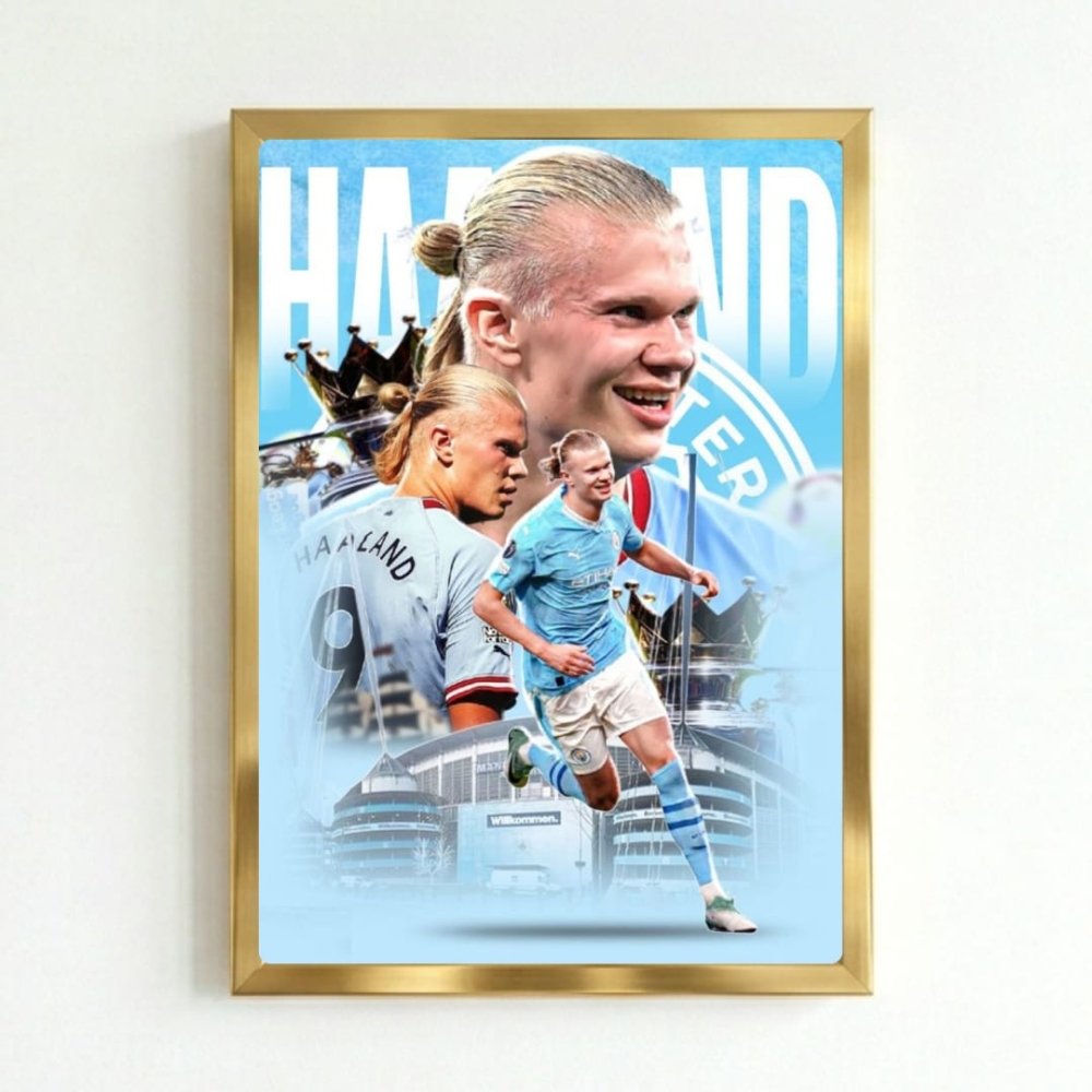 Erling Haaland - Vibes DistrictErling Haaland poster GoldVibes District