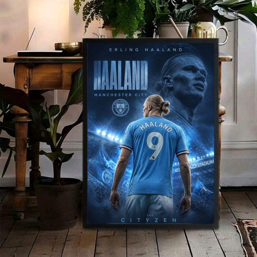 Erling Haaland - Vibes DistrictErling Haaland poster GoldVibes District