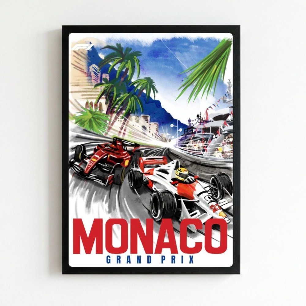 f1 poster monaco gp - Vibes Districtf1 poster monaco gp poster NeroVibes District