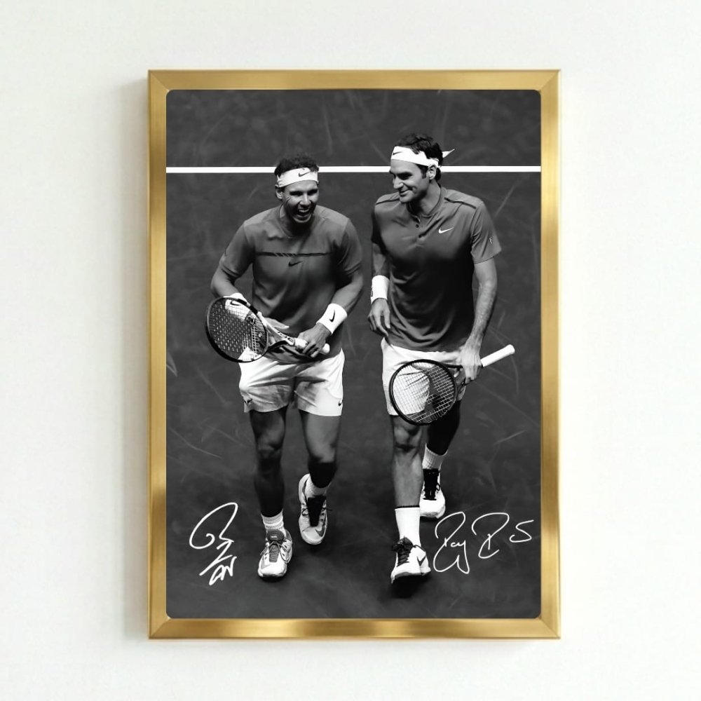Federer roger, Rafael Nadal - tennis - Vibes DistrictFederer roger, Rafael Nadal - tennis poster NeroVibes District