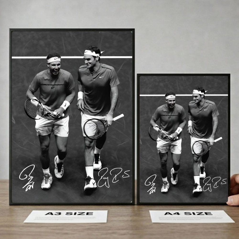 Federer roger, Rafael Nadal - tennis - Vibes DistrictFederer roger, Rafael Nadal - tennis poster NeroVibes District